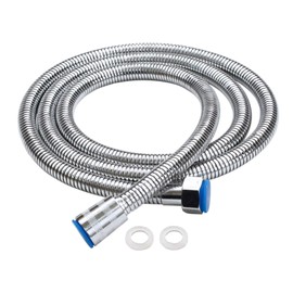 D&D Premium Stainless Steel Flexible Shower Hose with Seals for Hand Shower, Hand Shower Head, Chrome (100 cm, Premium Type)