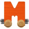 Maple Landmark NameTrains Bright Letter Car M - Made in USA (Orange)