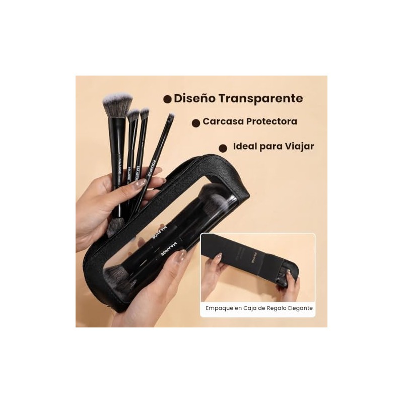 MAANGE Set de Brochas de Maquillaje, 10PCS Brochas para Maquillaje