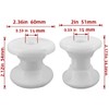 JT-HLM 2Pcs Water White Bow Anchor Roller Replacement Wheels Bow