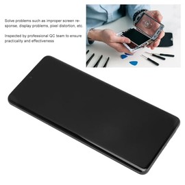 Zopsc Pantalla OLED con Marco Original para S20 Plus, Pantalla Táctil con Sensor de Huellas Digitales, Reemplazo de Pantalla para Teléfono Celular