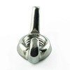 AGBERG M12 (5 pieces) wing nuts, American shape, angular, stainless