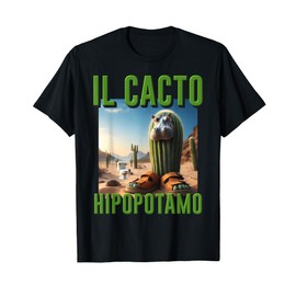 Italian Brainrot Character IL Cacto Hipopotamo Kids Boy Meme T-Shirt