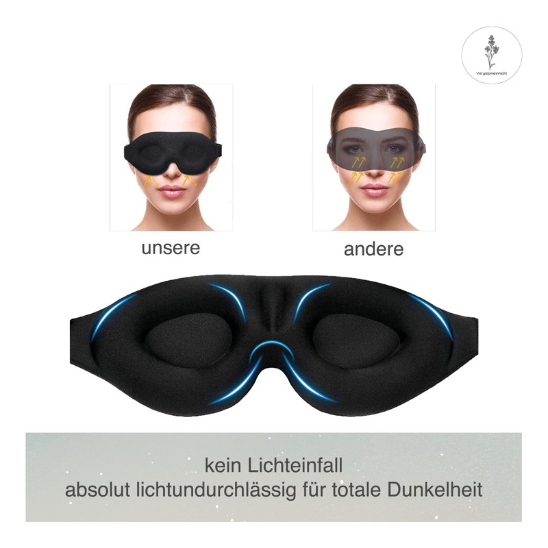 VMN Premium 3D Sleep Mask for Side Sleepers - Perfected