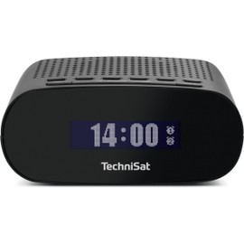 TechniSat TECHNIRADIO 50 Compact Radio Alarm Clock (DAB+, FM Alarm Clock with Large LCD Display, Dual Alarm, Headphone Jack, 1 Watt, USB Power Supply) Black