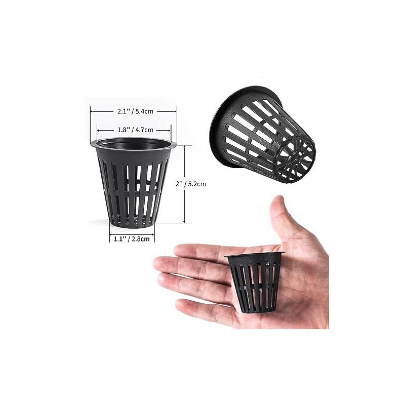 100 PCS Heavy Duty Net Pots for Hydroponics and Aquaponics