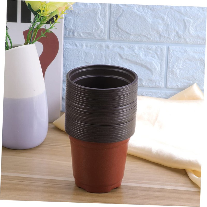 Kisangel 100PCS Plastic Flower Pot Creative Breathable Succulent Planters Diameter