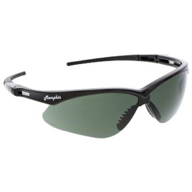 MCR Safety Glasses MP112G Gray G14 Polycarbonate Lenses with UV Protection & Scratch Resistant Coating, Black Frame, 1 Pair