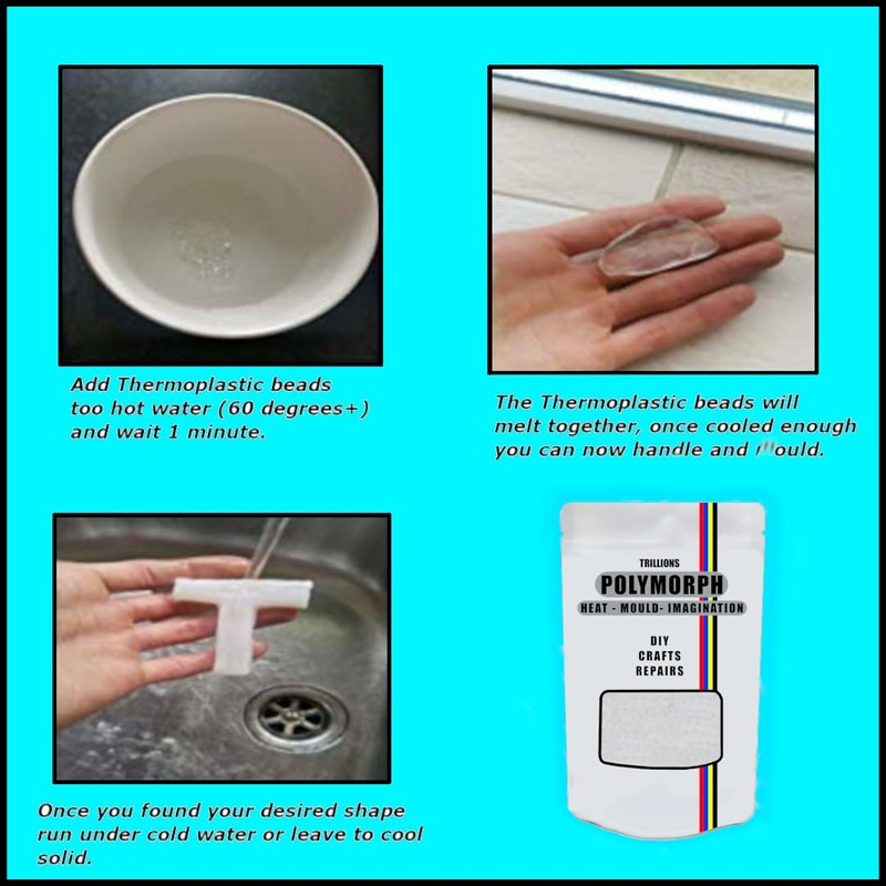 Hand Moldable Red Polymorph 100g Thermoplastic Unlimited Uses - Crafts,