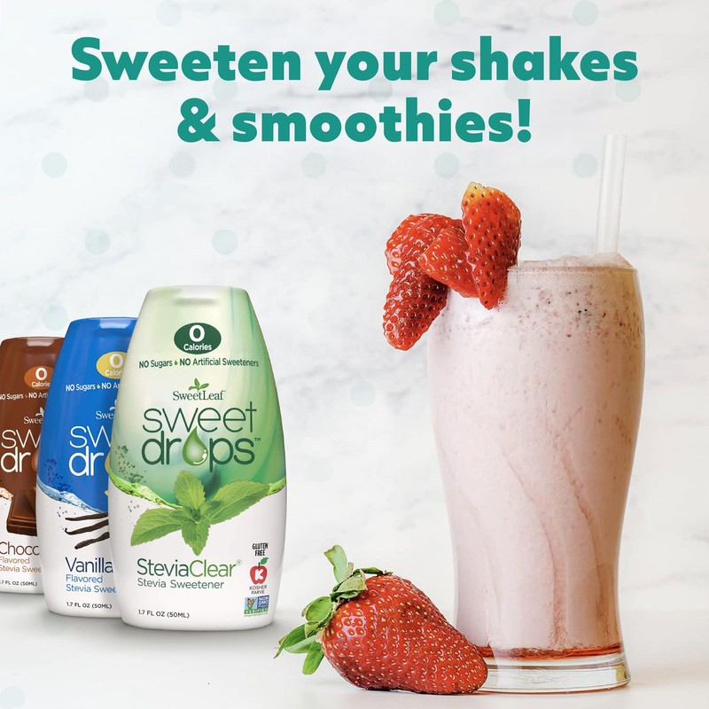 SweetLeaf Sweet Drops - Flavored Stevia Liquid Sweetener, Stevia Extract,