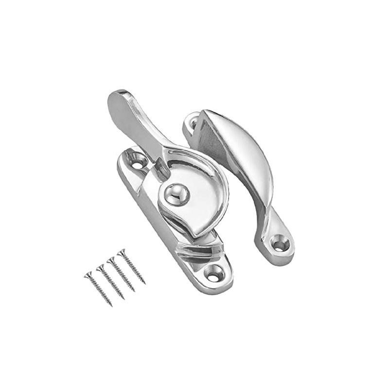 TERF® Traditional Polished Chrome Sash Window Lock Catch Latch Fitch