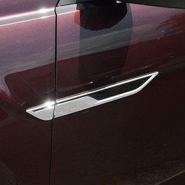 HIGH Flying for VW Volkswagen Atlas 2018-2024 Car Exterior Accessories Emblem Badge Front Side Fender Sticker Chrome with Black ABS 4pcs