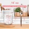 KAIZHOUZHOU 16oz Glass Mason Overnight Oats Jars, Cereal, Yogurt, Salad