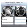Kewucn Genuine Leather Steering Wheel Cover, 15" Universal Car Steering