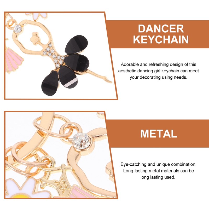 LIFKOME Keychain, Stylish, 2-piece Set, Cute, High School Student, Dancing