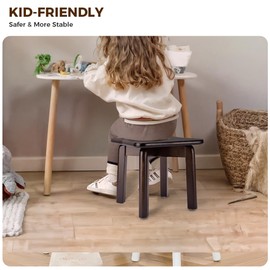 StrongTek Sturdy Bamboo Step Stool with Anti-Slip Feet, Easy-Assembly, 350 LBS Capacity, Ideal for Kids and Adults, Perfect for Bathroom, Bedroom, or Doorway Use, 11" x 11" x 10.6"