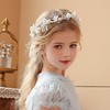 JUSTUSNX Bride Wedding Headpiece Pearl Hair Vines Gold Wedding Hair