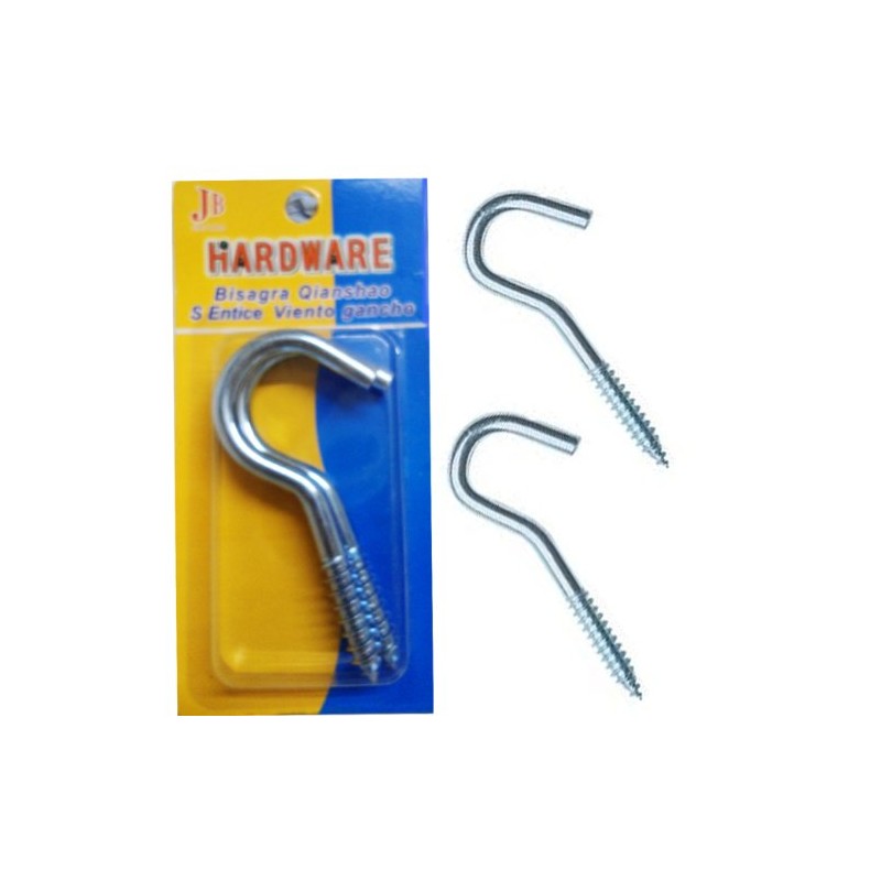 2 x Screw Hook Nails Large S Heavy Duty Wall
