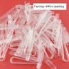 HAHIYO 2.2inch/55mm 60Pcs Clear Plastic U Shape Alligator Clip, Clothespin
