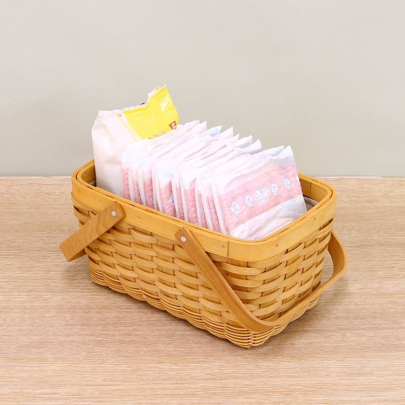 Wood Chip & ratanmikkusu Woven Inner Lining with Carry Cosmetic