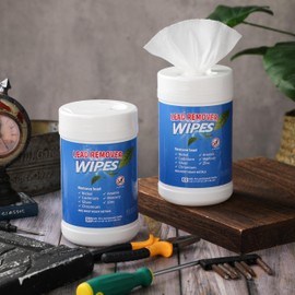 Nuanchu 2 Pack Lead Remover Wipes for Shooting 60 Count Per Canister Hand & Surface Cleaning Wipes Effectively Removes Lead, Dust, Oil & Grime Disposable Wipe for Mechanics Construction Diy (Modern)