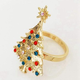 12Pcs Christmas Napkin Button Napkin Ring Napkin Ring Cloth Ring Diamond Christmas Napkin Rings