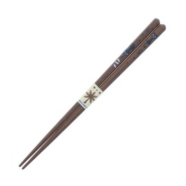 Ishida 172318 Chopsticks, Made in Japan, Cat (Cat), Wooden (Natural Wood), Acrylic, 7.1 inches (18 cm)