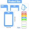 Guduling 6pcs Hard Badge Holder, Double Sided Badge Holder, Vertical