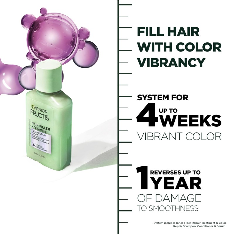Garnier Fructis Hair Filler Color Repair Serum for Colored, Bleached
