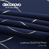 Deconovo Gold Wave Print Blackout Curtains for Bedroom, Thermal Insulated