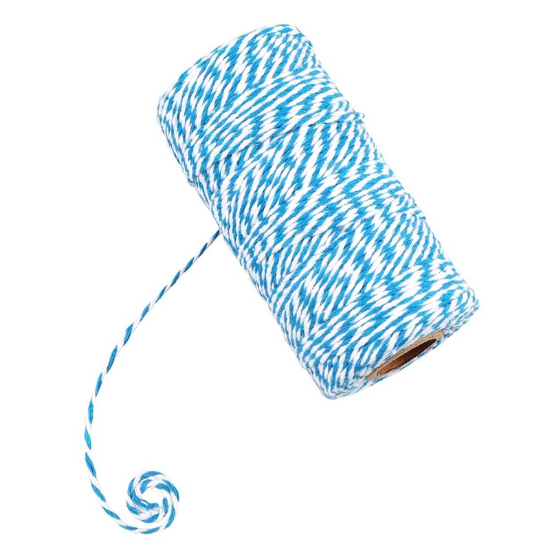 jijAcraft Blue and White Twine String, 328 Feet Christmas Bakers