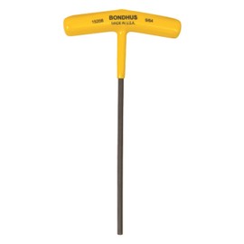 BONDHUS 6HT9/64 No. 15208 Total Length: 6.0 inches (152 mm), Hex T-Handle, 9/64 inches (152 mm), Shaft Length: 5.4 inches (137 mm), Handle Length: 3.1 inches (79 mm), Black Dyed