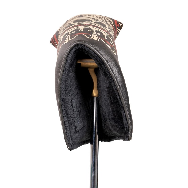 Golf Putter Blade Club Head Cover Pingtype Magnetic Black PU