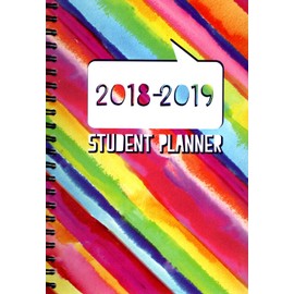 2018-2019 Student Planner Calendar - School College Weekly/Monthly Agenda - Appointment Book Organizer - (Spiral Bound) v6
