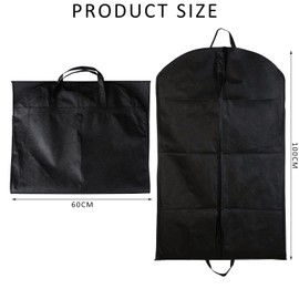 Suit Bag for Man, Dust Cover, Suit Carrier,for Suits, Coats, Tuxedo Reusable Full Zipper Garment Bag Perfect for Travel or Home Wardrobe Storage Breathable Suit Jacket Carrier (Black)