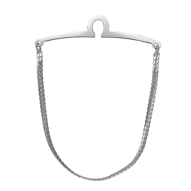 Yoursfs Chain Tie Clip, Set of 2, Men's, Gold, Silver,