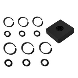 TALSWIF (3+3Sets) 1/2” and 3/8" Impact Retaining Ring Clip Impact Friction Ring with O-Ring for Electric/Pneumatic Type Impact Wrench, Retainer Ring Anvil Install Tool Included