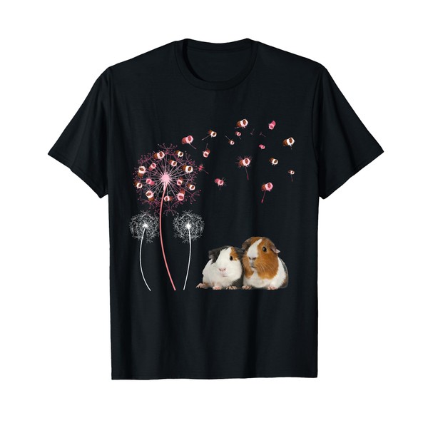 Dandelion Guinea Pig Cute Guinea Pig Floral Dandelion Spread T-Shirt