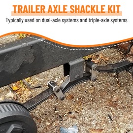 Racewill Trailer Axle Shackles Kit: Trailer Shackles with Trailer Shackle Bolts, 2-5/8" Trailer Shackle Straps (262), Used On Dual-Axle Systems And All Triple-Axle Systems