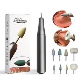 LaVolcano USB Mini Polisher, Portable Electric Tool Helps Refine Edges for a Comfortable Fit, Surface Smoothing, Edge Finishing After Repair, and Shine Maintenance, with Complete Polishing Heads, Gift