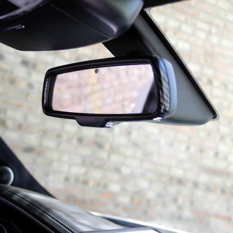 Crosselec Carbon Fiber Rearview Mirror Frame Cover Trim For Dodge