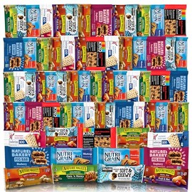 Veratify Healthy Mixed Snack Box (66 Count) Snacks Gift Basket Granola Bars Bulk Variety Grab and Go Men Women Adults Office Work Travel Employee Appreciation School College