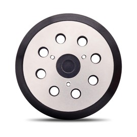 5 Inch 8 Hole Hook and Loop Metal Orbital Sander Pad Compatible with Makita BO5010 BO5030 BO5031 BO5041 XOB01Z Random Orbital Sander, 3 Screw Holes Sanders Replacement Pad Part for 743081-8 743051-7