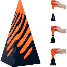 Impossible Pyramid Pass Through Carving, Pass Cone Cylindrical Spiral Toy, 3D Printing Toy Stress and Anxiety Fidget Fidget Toy 3D Printed Pyramid Cone Sensory Toy Spiral Pyramid Fidget Spinner