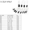 KKHMF 120 PCS Electronic Parts Bag 0.22uf-470uf Electrolytic Capacitors 12