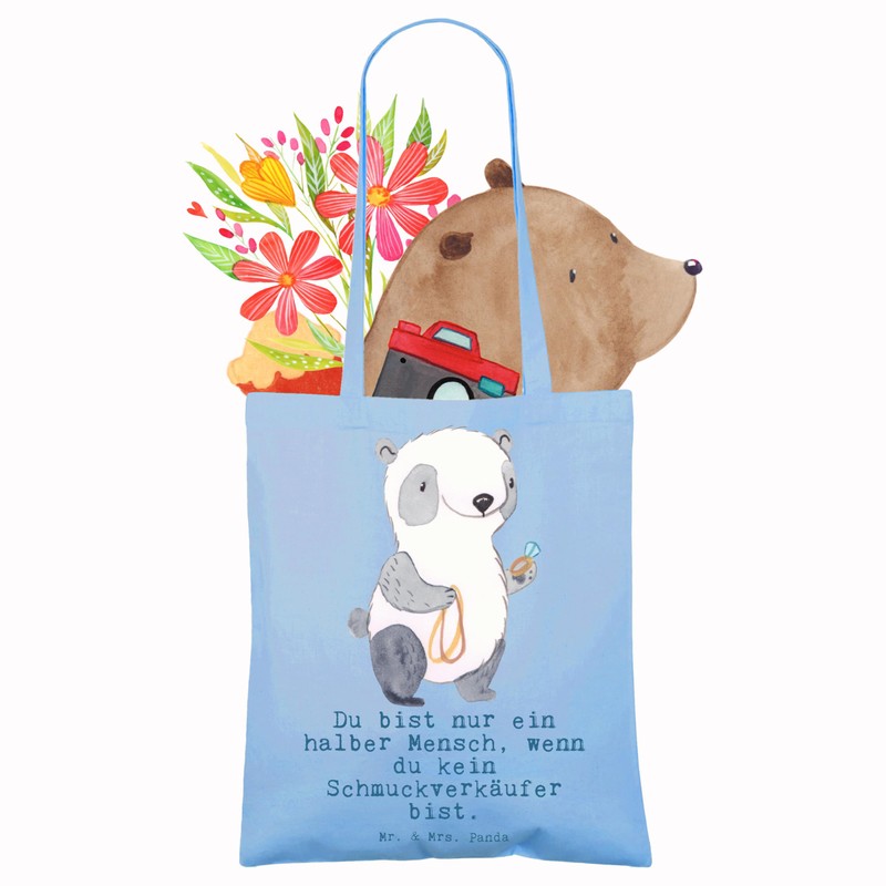 Mr. & Mrs. Panda Tragetasche Schmuckverkäufer Herz - Geschenk, Ausbildung,