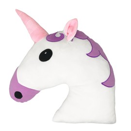 Desire Deluxe Unicorn Emoti Cushions 37cm - Novelty Soft Plush Toy for Kids - Round Cute Stuffed Funny Smile Face Emoticon Unicorn Pillow for Boys & Girls