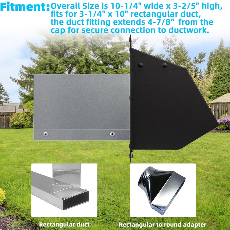 Microwave Vent Range Hood Vent Wall Vent Cap for Microwave