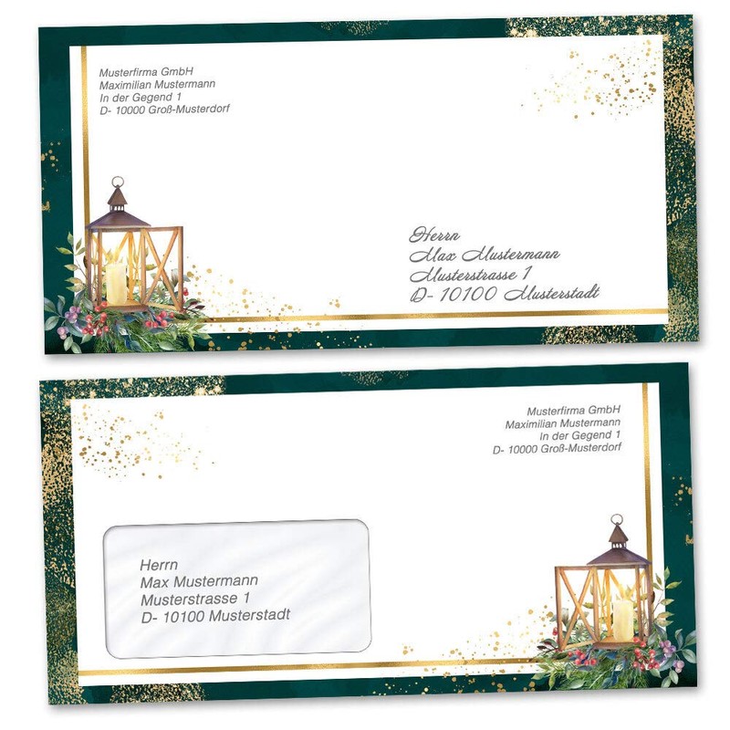 Envelopes Advent Night Christmas Pack of 50 Envelopes (without Window)