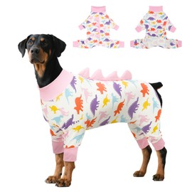 UNIPUP Dog Pajamas Large Size, Big Dog Onesie Clothes, Anti Shedding and Licking, Post Surgery Recovery Pet Pjs, Cotton Soft Material Stretchable Pet Pajamas U-COSP04M
